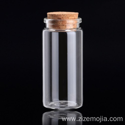 Clear glass wishing bottle with cork